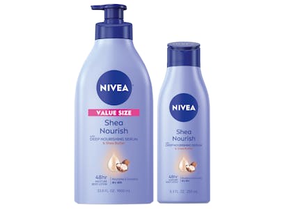 2 NIVEA Shea Nourish Lotions