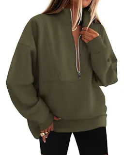 KIRUNDO Women's Half Zip Pullover