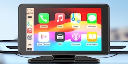 a carplay screen in a car