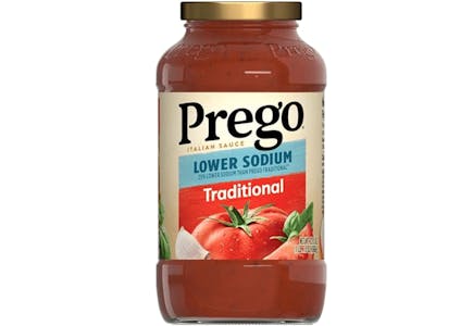 Prego Lower Sodium Sauce