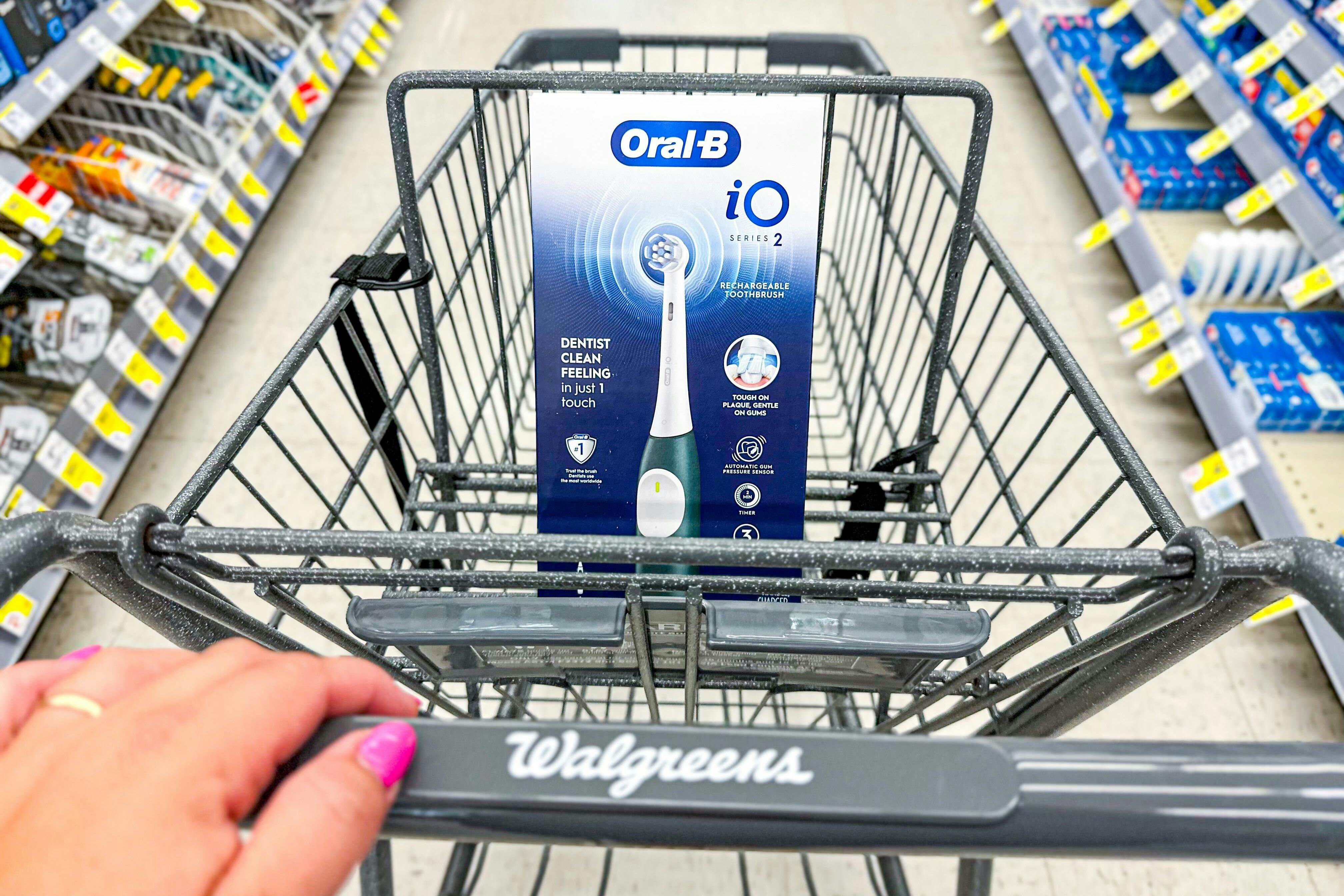 walgreens shopping cart with oral-b electric toothbrush