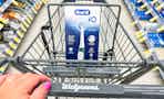 walgreens shopping cart with oral-b electric toothbrush