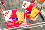2 boxes of special k pastry crisps in a cart