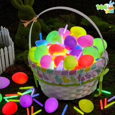 Easter Eggs with Glow Sticks