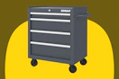 black tool cabinet