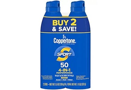 Coppertone Sunscreen Spray 2-Pack