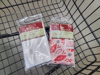 satin pillowcases in a cart
