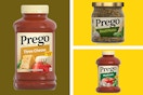 Prego Pasta Sauces: Three Cheese, Pesto, and Mushroom Bottles