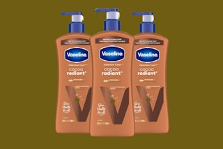 three bottles of lotion 
