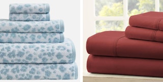 burgundy bedding and blue leopard bath towels