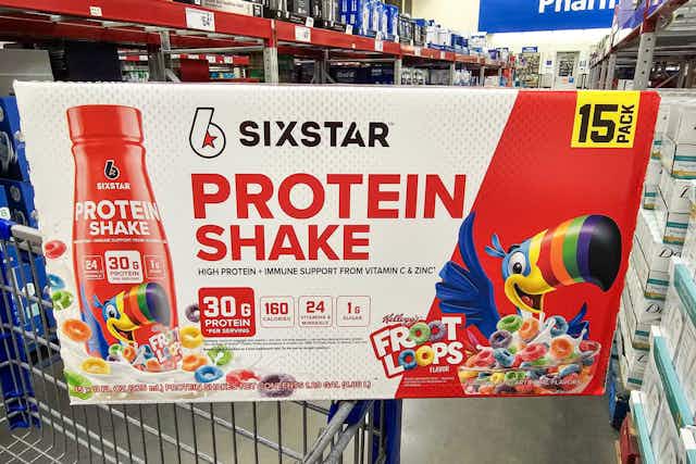 New at Sam's Club: Six Star Froot Loops Protein Shakes 15-Pack, Only $26.24 card image