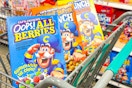 quaker cereal in shopping cart