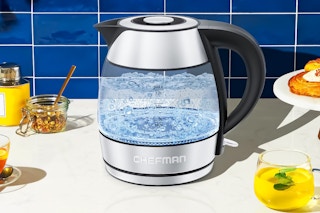 Lifestyle image of Chefman Electric Kettle on kitchen counter