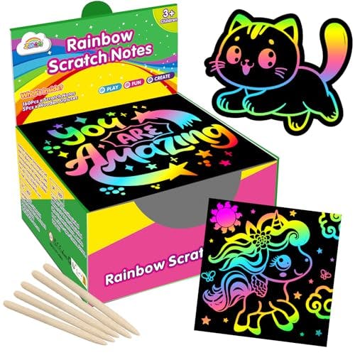 Rainbow Scratch Paper Art Notes
