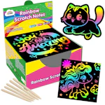 Rainbow Scratch Paper Art Notes