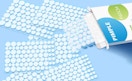 sheets of pimple patches on a light blue background