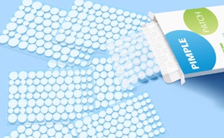 sheets of pimple patches on a light blue background