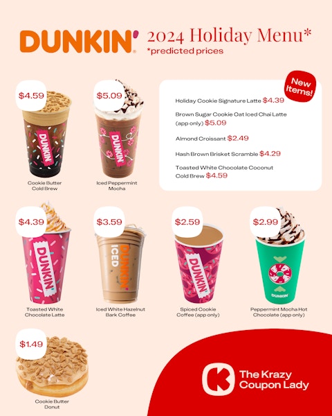 Dunkin- 2024 Holiday Menu