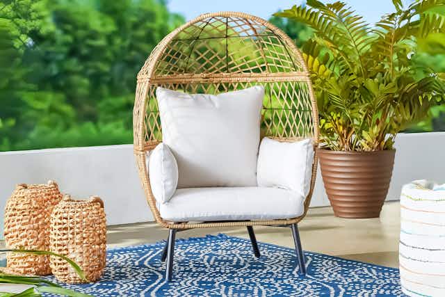 This New Kids’ Wicker Egg Chair Is Now at Walmart for Only $124 card image