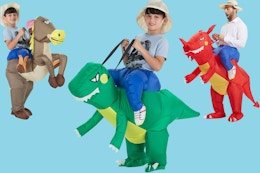 people in inflatable costumes