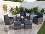 Outdoor Sofa 6-Piece Patio Set