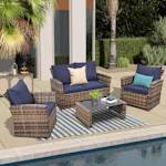Wicker Patio Conversation Set
