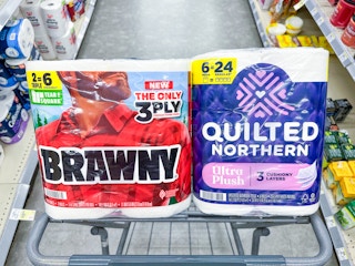 quilted northern brawny in walgreens cart
