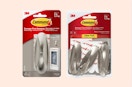 two packs of silver hooks