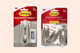 two packs of silver hooks
