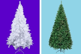 7-Foot Christmas Trees on Sale at Walmart: $30 Green, $32 White (Reg. $79) card image