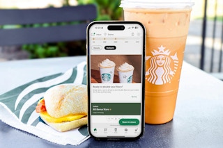 double star offer on starbucks app with food and coffee