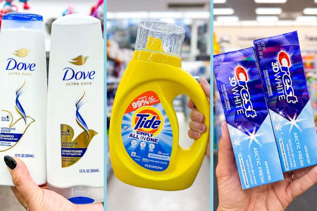This Week's Best Coupon Deals: Free Dove and Crest, $2 Tide, and Much More card image