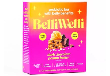 BelliWelli Probiotic Bar 4-Pack