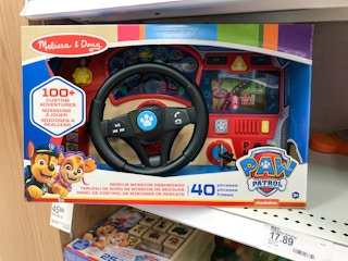 melissa & doug paw patrol dashboard on a target shelf