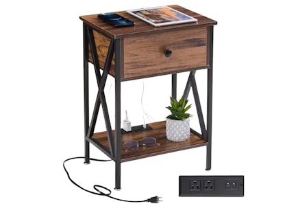 Nightstand With Charging Station
