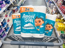 angel soft toilet paper in walgreens cart