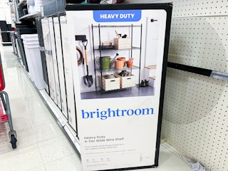 brightroom heavy duty shelving unit sitting on a target shelf