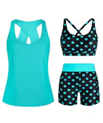 Women's 3-Piece Tankini Swimsuit