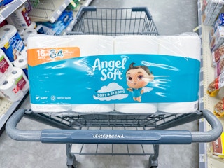 angel soft toilet paper in walgreens cart