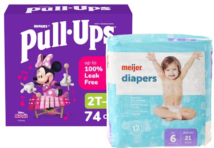 2 Pull-Ups + 3 Meijer Diapers Packs