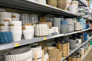 planters in Walmart store aisle