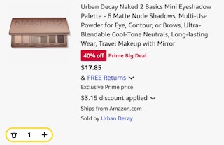 Urban Decay Naked 2 Basics Mini Eyeshadow Palette