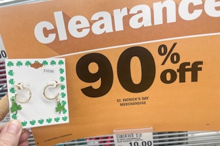 hand holding st patricks day clearance earrings at meijer