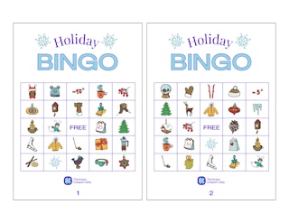 Holiday Bingo Printables Winter-Themed Set