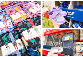 swim trunks shoes ice maker collage