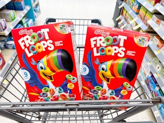 two froot loops boxes in shopping cart