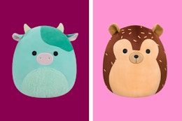 Squishmallows Amazon: Green Cow and hedge hog