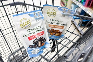 nice brand chocolate covered almonds in walgreens cart