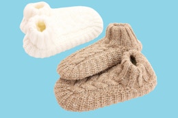 Muk Luks: Get 2 Pairs of Aloe-Infused Knit Slipper Socks for $19.98 at QVC card image