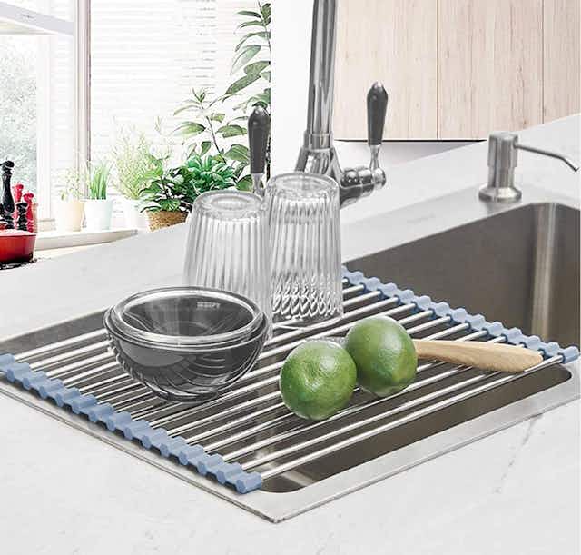 Roll-Up Dish Drying Rack, Only $6.14 on Amazon card image